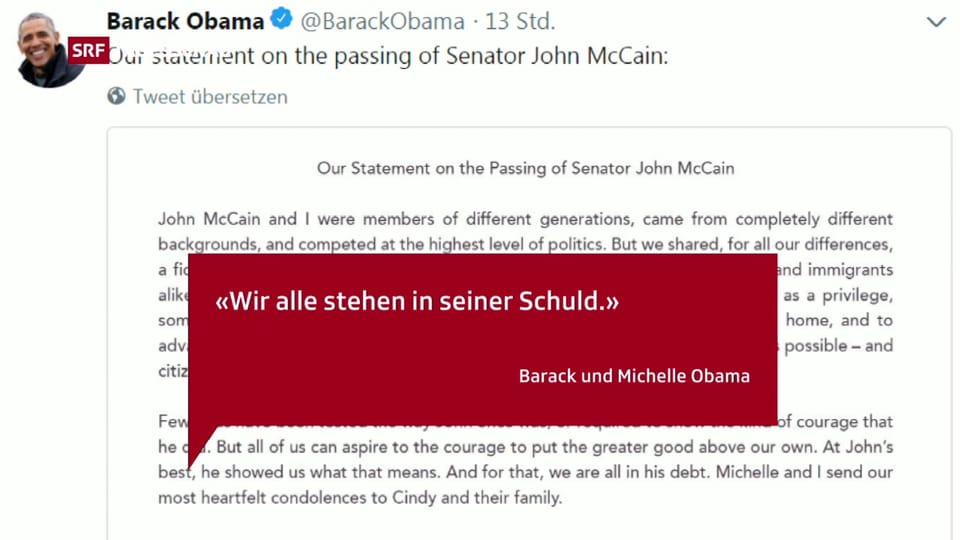 Viele Menschen trauern um McCain