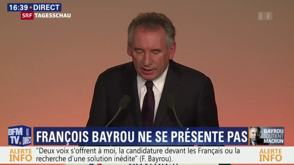 François Bayrou macht Weg frei für Macron