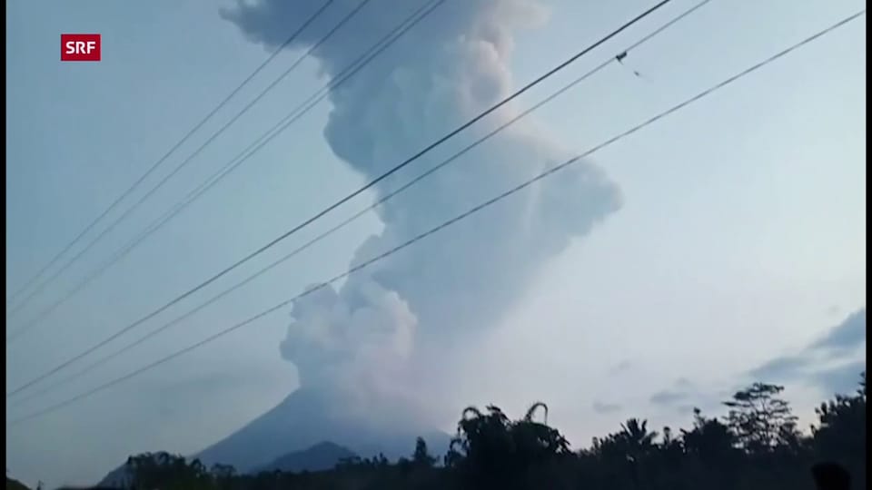 Vulkanausbruch auf der Insel Java