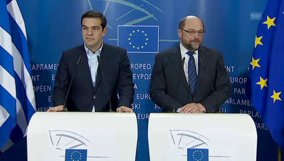Treffen von Tsipras und Schulz (Englisch)
