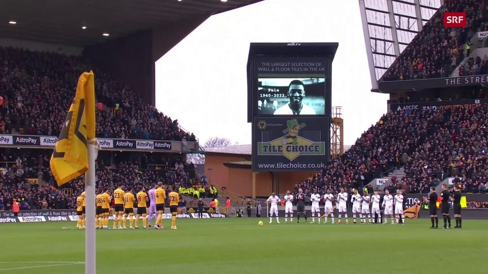 In Englands Stadien wird Pelé mit Applaus gewürdigt