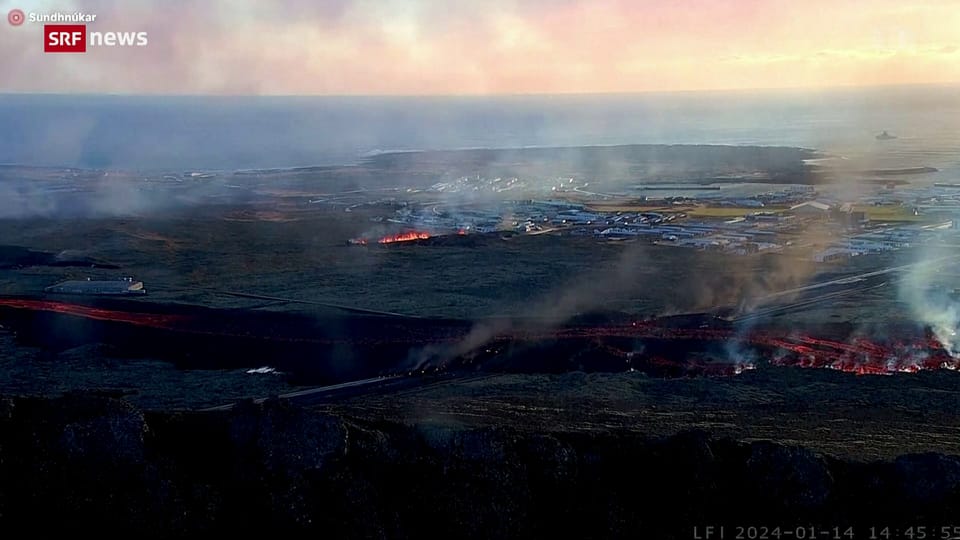 Archiv: Erneuter Vulkanausbruch auf Island – Lava erreicht Grindavík