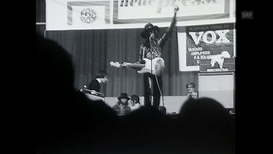 Jimi Hendrix spielt in Zürich