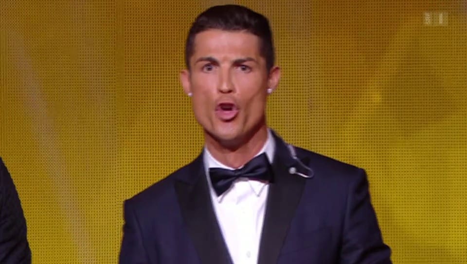 Cristiano Ronaldo erhält den Ballon-d'Or