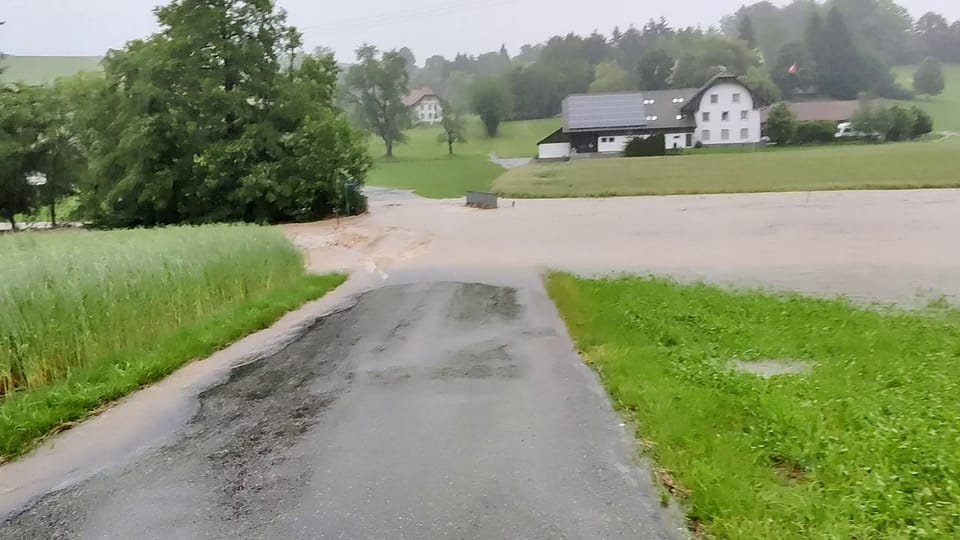 Hochwasser in Vordemwald/AG (Andrea Scheibler)