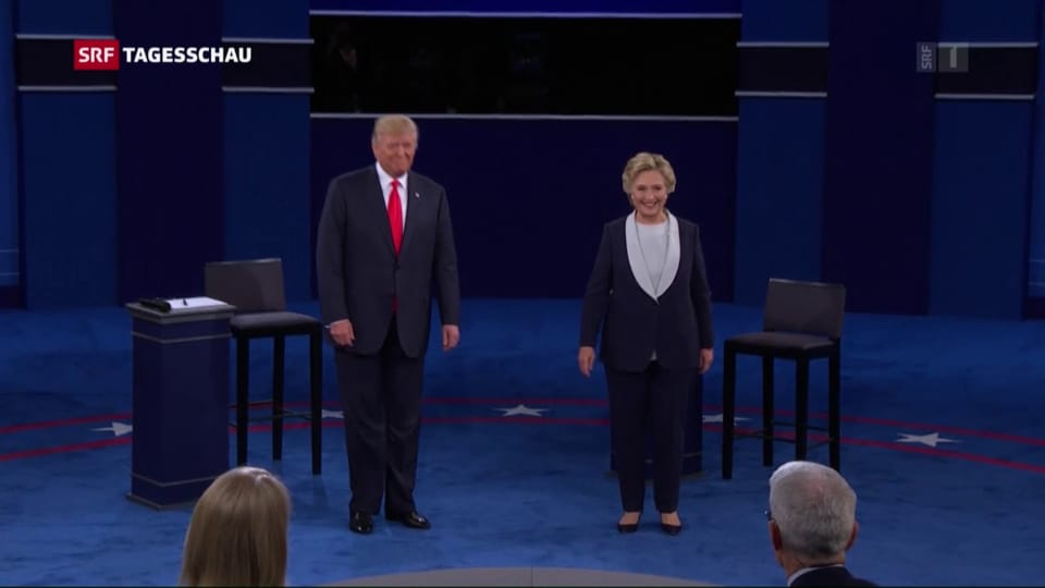 Aus dem Archiv: Gehässige TV-Debatte zwischen Clinton und Trump