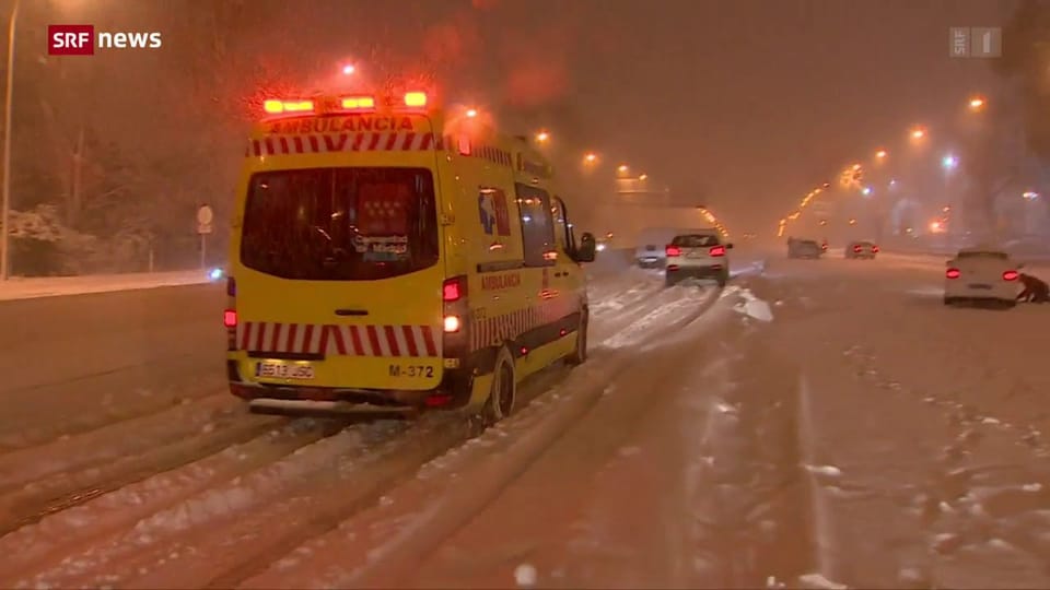 Rund 1500 Spanier aus Schneesturm gerettet