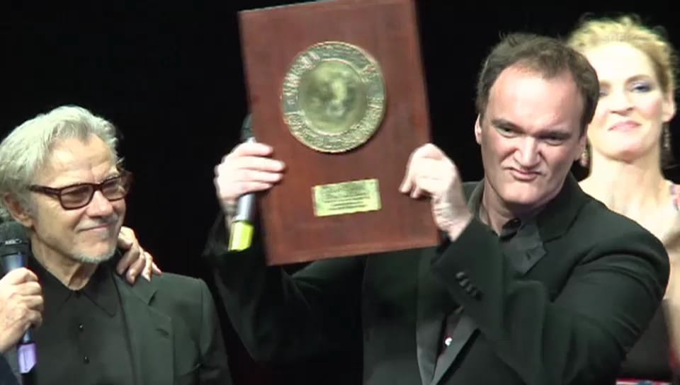 Quentin Tarantino bedankt sich für die Auszeichnung