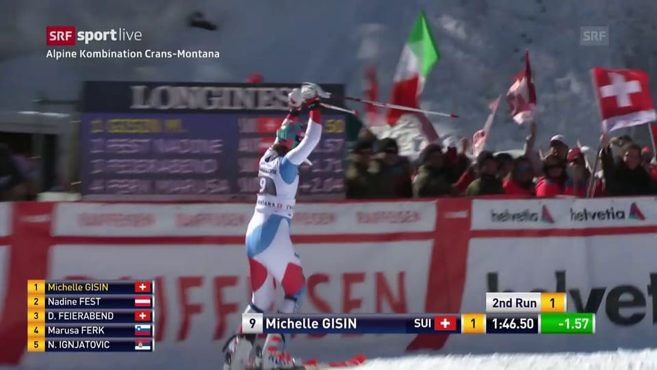 Der Slalom-Lauf von Michelle Gisin
