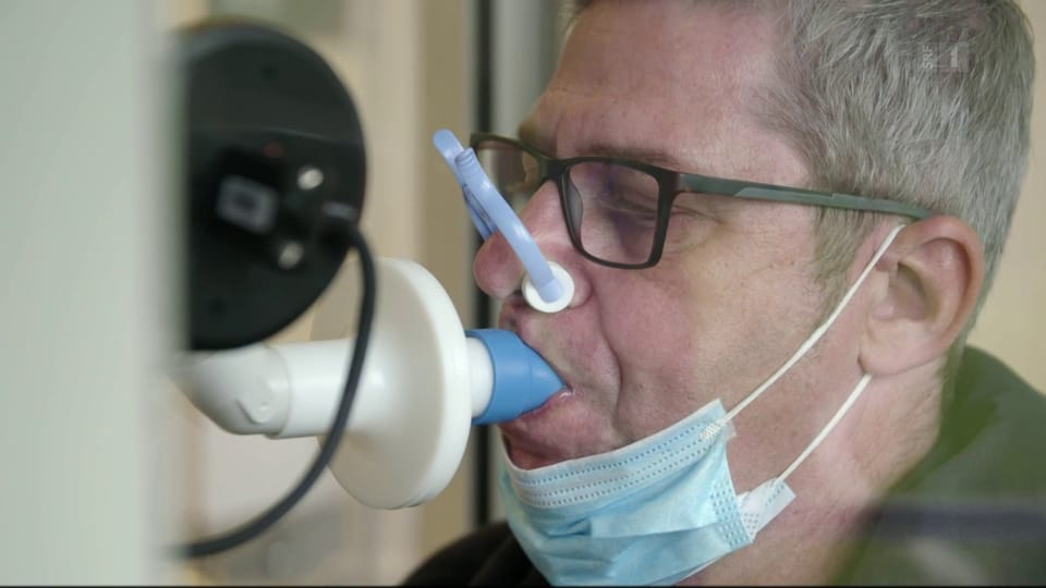 Stephan Feuz beim Lungenfunktionstest im September