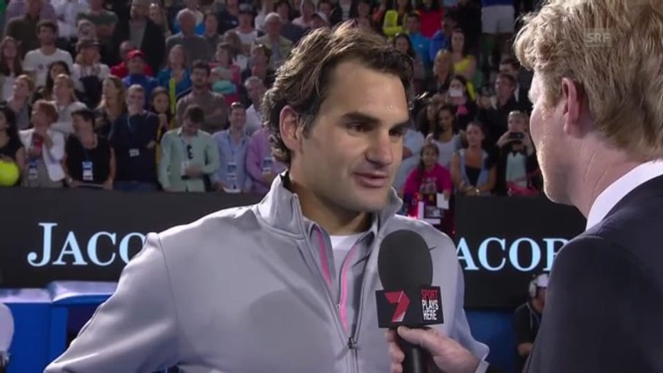 Platzinterview mit Roger Federer (Englisch)