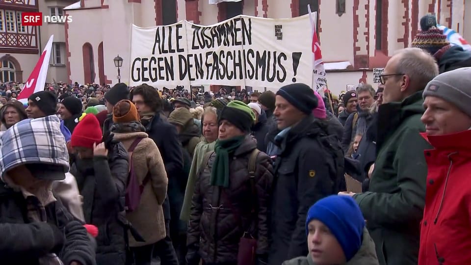 In Deutschland demonstrierten Hunderttausende gegen rechts