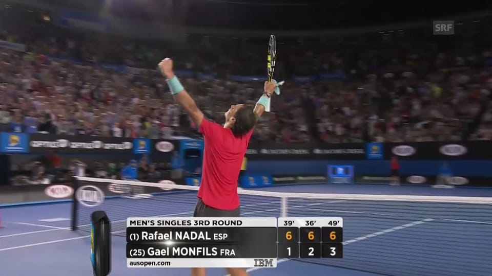 Nadal - Monfils: Entscheidende Ballwechsel («sportlive», 18.1.14)