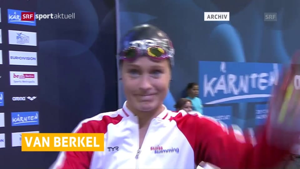 Martina van Berkel schwimmt an der EM in London in den Final