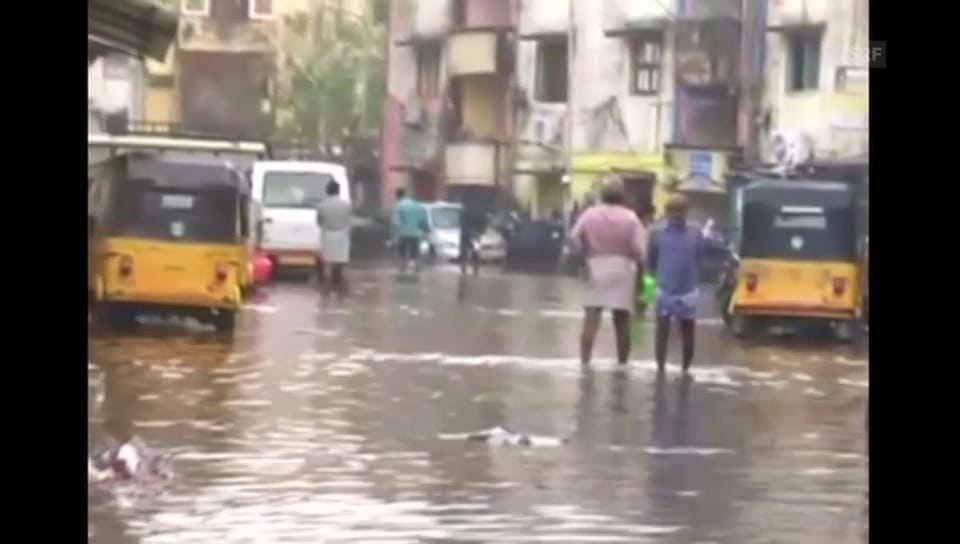 Überschwemmungen im südindischen Chennai