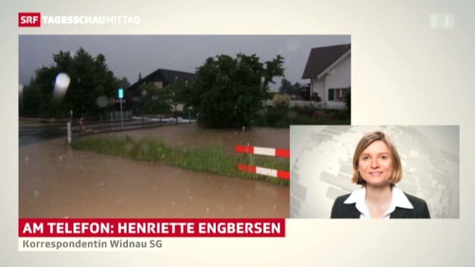 Überschwemmungen in Widnau