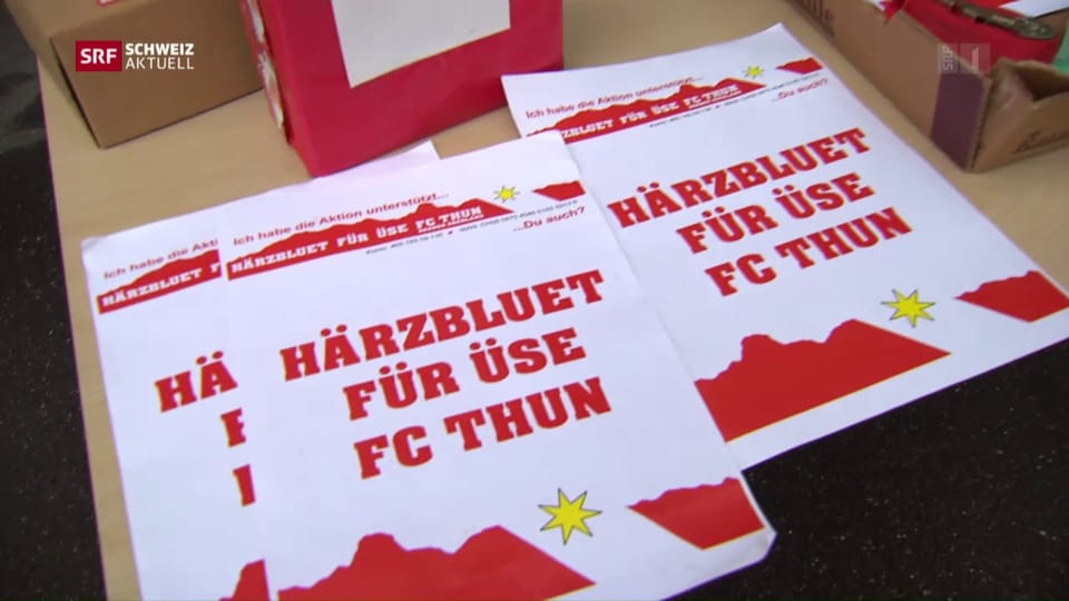 November 2016: Spendenaufruf des FC Thun