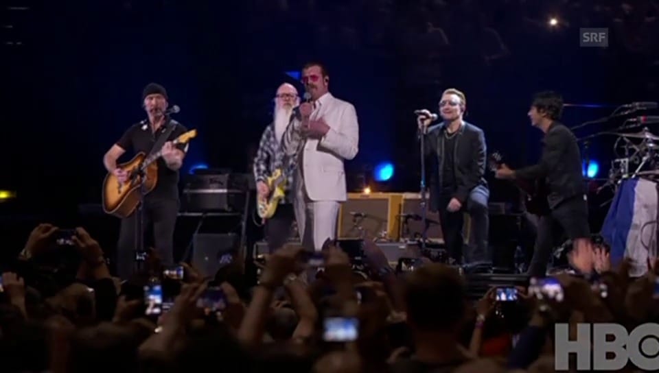 «U2» spielen mit den «Eagles of Death Metal» in Paris