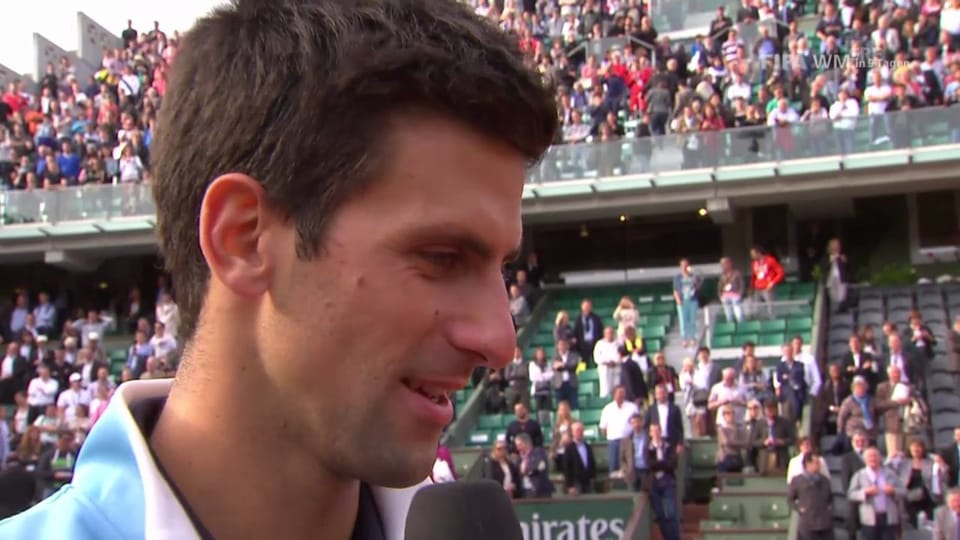 Novak Djokovic im Platzinterview