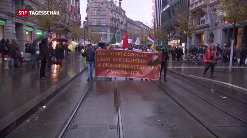 Kurden-Demonstration in Zürich