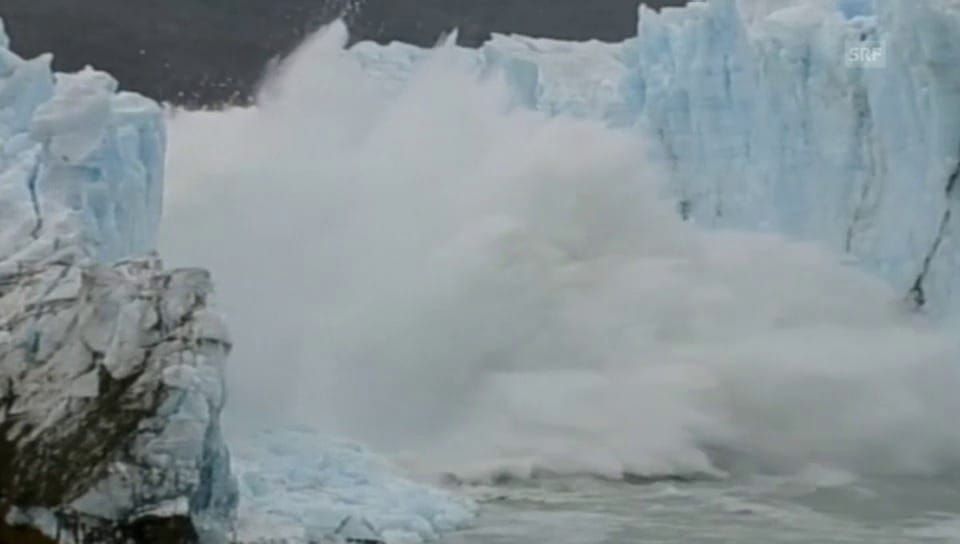 Spektakulärer Gletscher-Abbruch in Argentinien (ohne Ton)