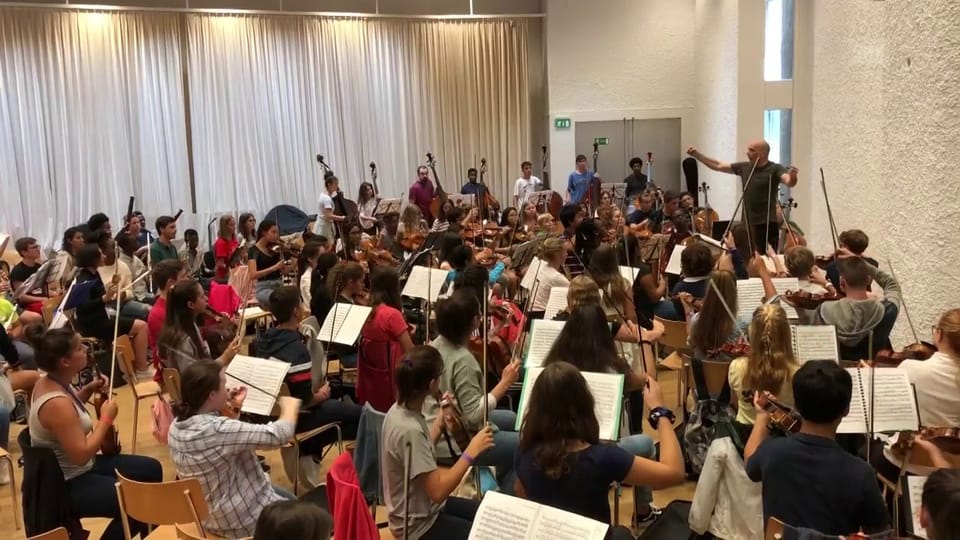 Probe im Orchester-Camp des Lucerne Festivals 