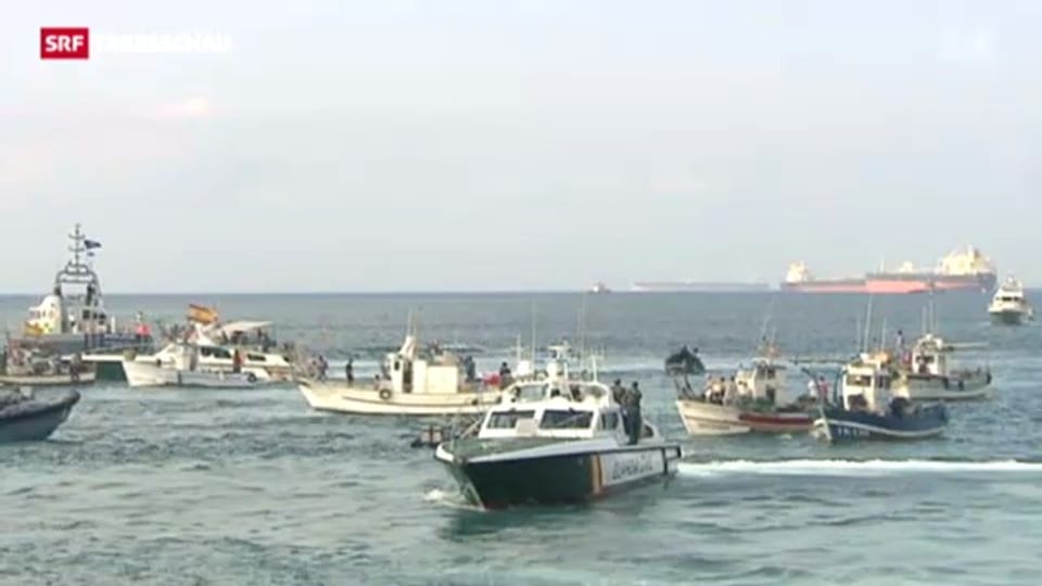 Fischer protestieren in Gibraltar