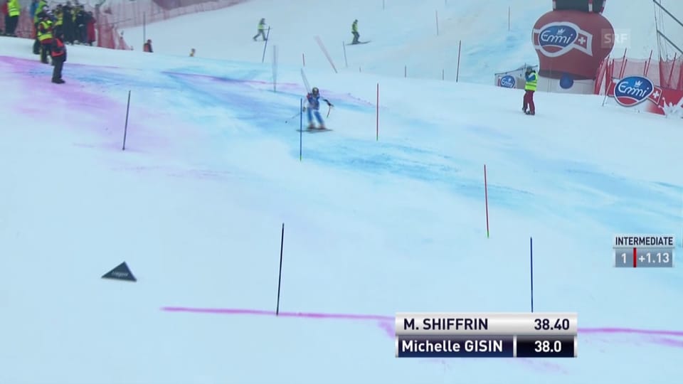 Der 1. Lauf von Michelle Gisin («sportlive», 29.12.2013)