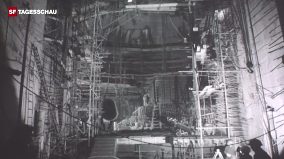Bau des Reaktors in Lucens (Schweizer Filmwochenschau 1967)
