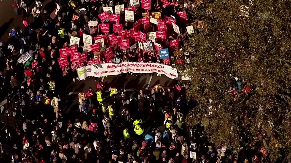 Protestzug «People's Vote» im Zentrum von London