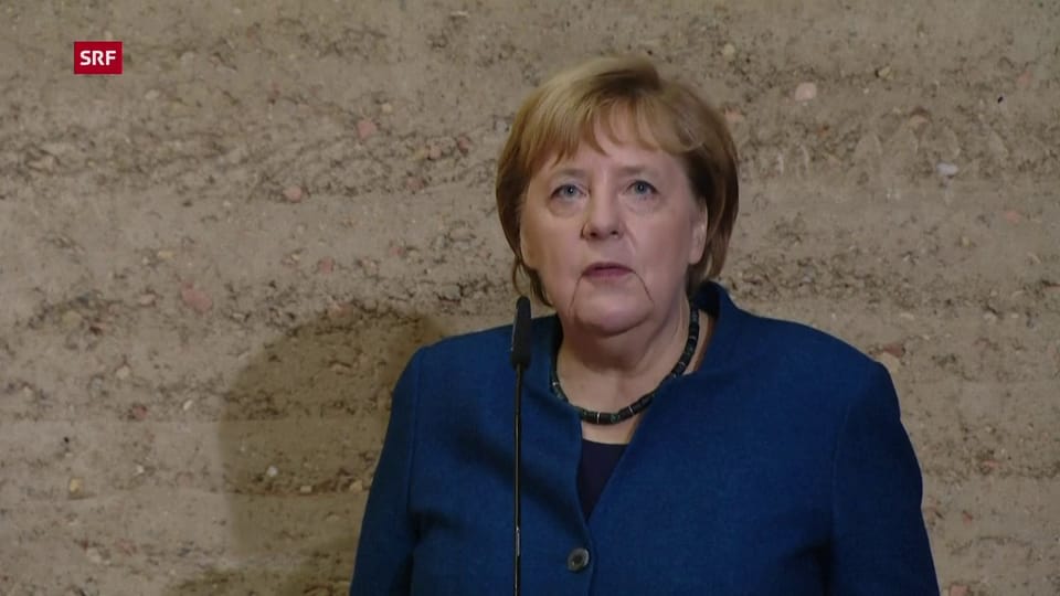 Bundeskanzlerin Merkel dankt den Menschen, die zum Fall der Mauer beigetragen haben