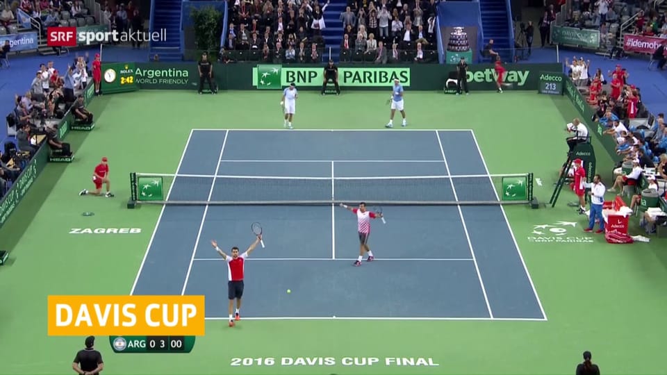 Kroatien führt im Davis-Cup-Final nach dem Doppel