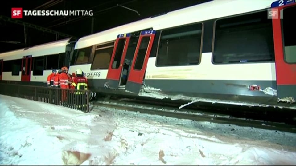 Zugunglück bei Lenzburg (Tagesschau, 12.12.2012)