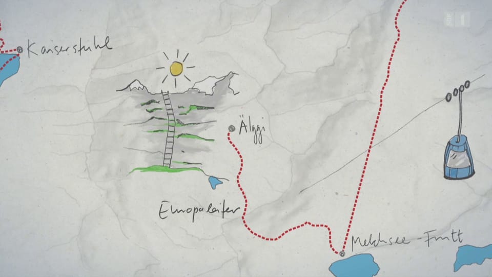 Karte Tag 3 - Melchsee-Frutt - Europaleiter - Älggi Alp (Staffel 4, Folge 1)