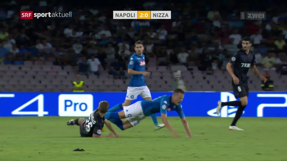 Napoli gewinnt das Hinspiel gegen Nizza