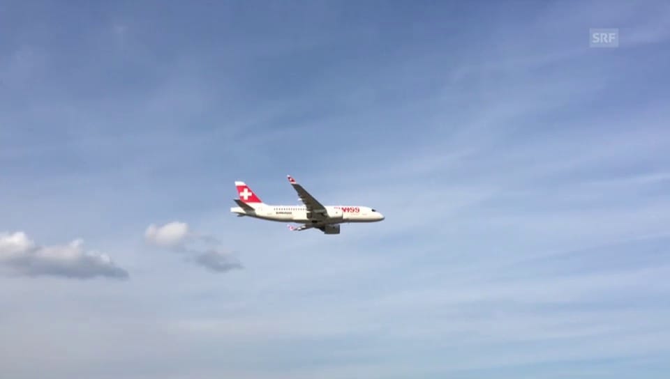 Ankunft des neuen Jets der Swiss /Augenzeuge Katy Hilfiker