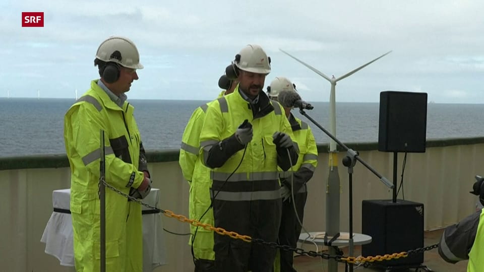 Norwegens Kronprinz Haakon weiht Windpark ein
