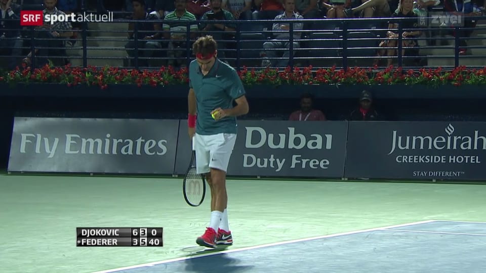 Das Duell Federer gegen Djokovic in Dubai 2014