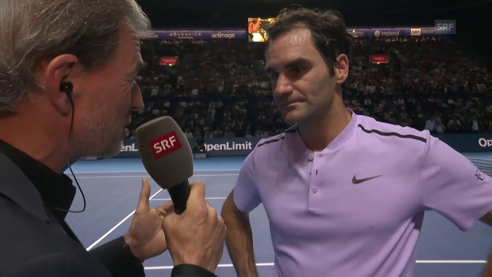 «Musste viel im Kopf arbeiten»: Federer im Platzinterview