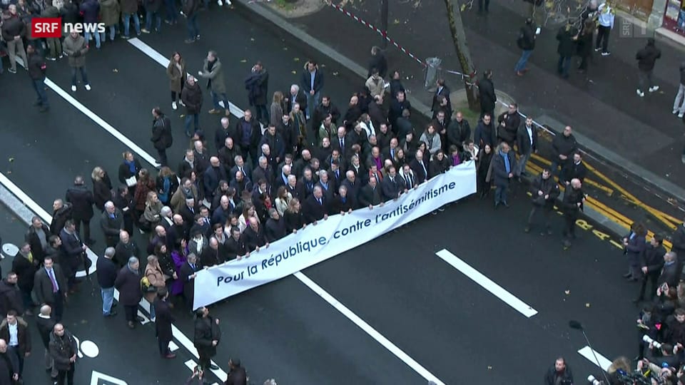 Grossdemo gegen Antisemitismus in Frankreich
