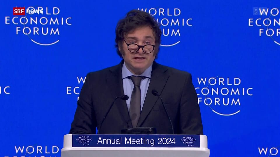 Archiv: Javier Mileis Rede am WEF 2024 in Davos