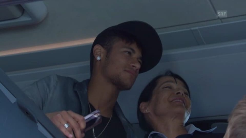 Neymars Ankunft am Flughafen Zürich