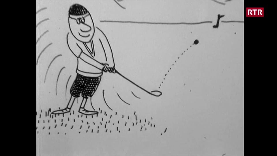 Golf grischun - caricatura da Haas - Il balcun tort - 01-10-1967