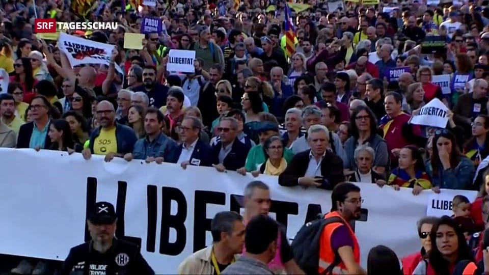 Massenprotest gegen Haftstrafen für katalanische Politiker