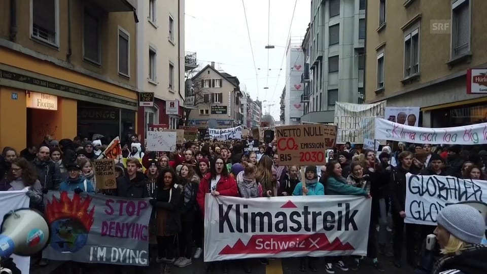 Tausende an der Klimademo in Zürich