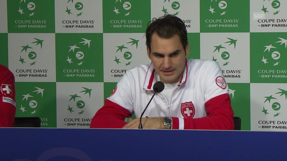 Medienkonferenz mit Roger Federer (englisch)