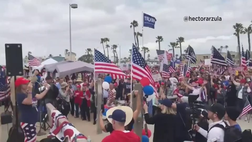 Prügel bei Trump-Rally