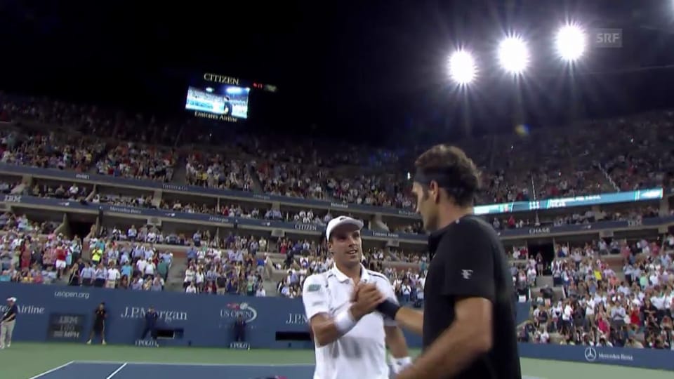 Federer - Bautista Agut bei den US Open 2014