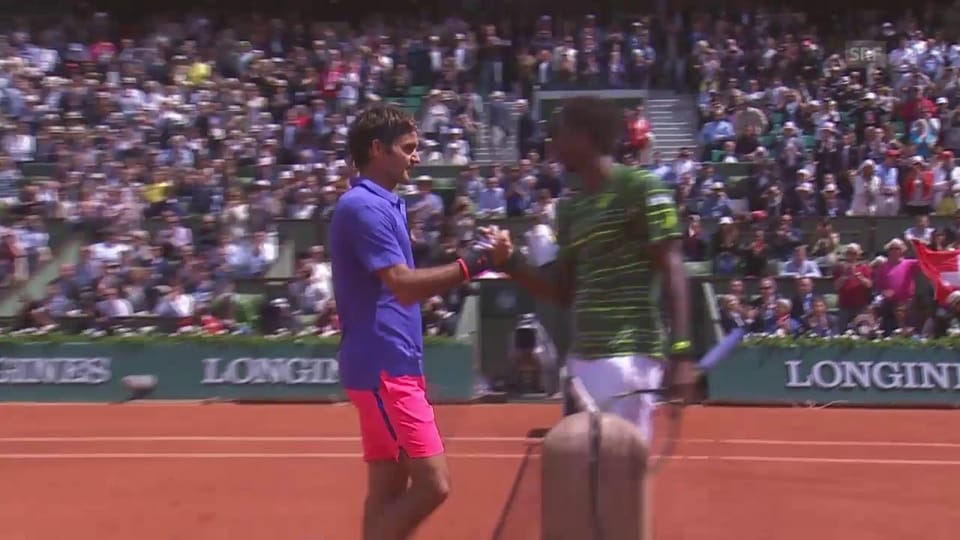 French Open 2015: Federer schlägt Monfils im Achtelfinal
