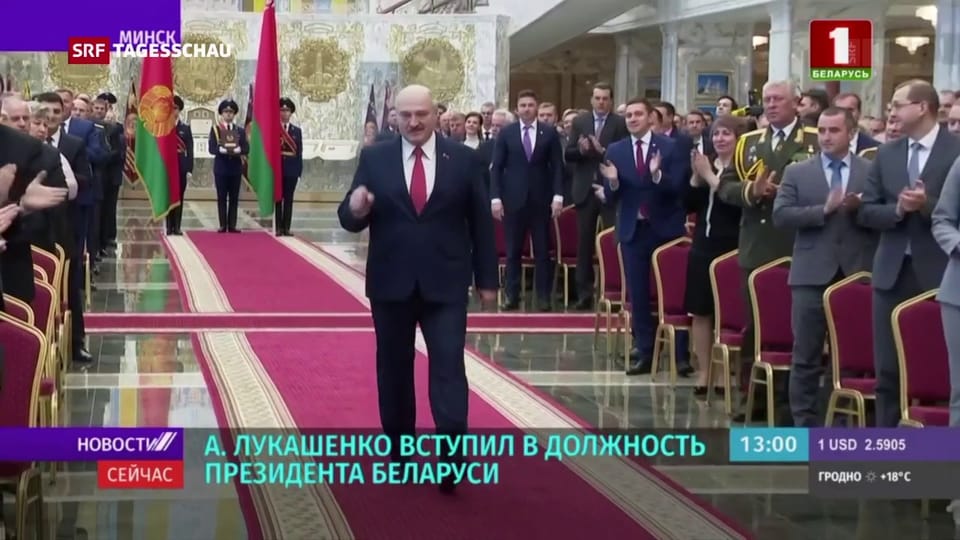 Heimliche Amtseinführung von Lukaschenko